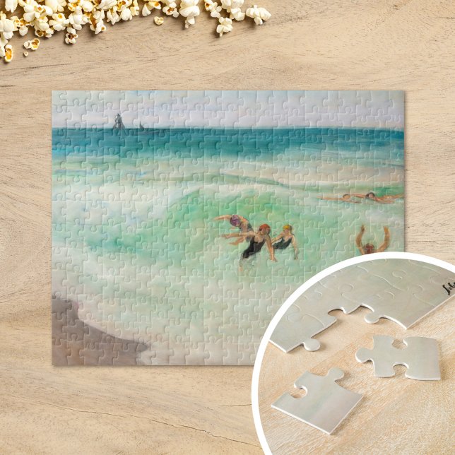 Bathers in the Wave | Henri Lebasque Jigsaw Puzzle (Creator Uploaded)