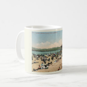 Bathing Beach, Santa Cruz CA Vintage Style Coffee Mug