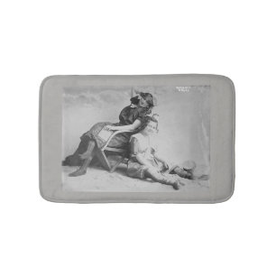 Bathing Beauties - turn of the century beach dress Bath Mat