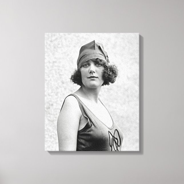 Bathing Beauty Portrait, 1922 Canvas Print (Front)