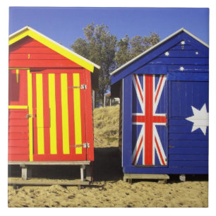 Bathing Boxes, Middle Brighton Beach, Port 2 Tile
