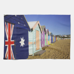 Bathing Boxes, Middle Brighton Beach, Port Kitchen Towel