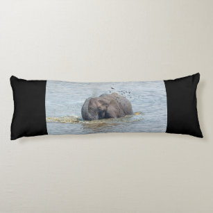 Bathing elephant body pillow
