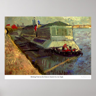 Bathing Float on the Seine at Asniere by van Gogh Poster