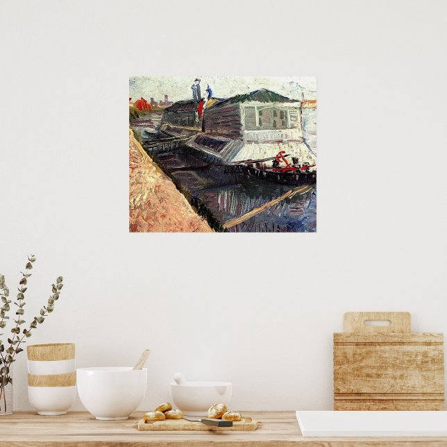 Bathing Float on the Seine at Asniers, Poster (Kitchen)