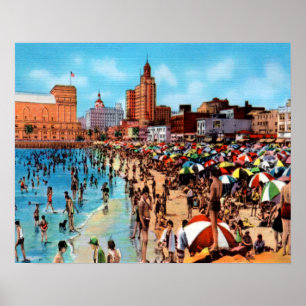 Bathing In The Lagoon Poster