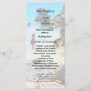 Bathing in the Ocean St. George Wedding Program