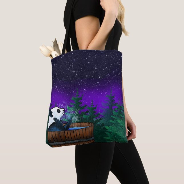 Bathing Panda Bear   Tote Bag (Close Up)
