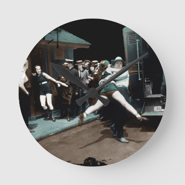 Bathing Suit Arrests USA Round Clock (Front)