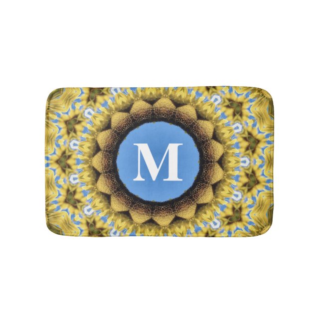 Bathmat, Abstract Kaleidoscope Image Bath Mat (Front)
