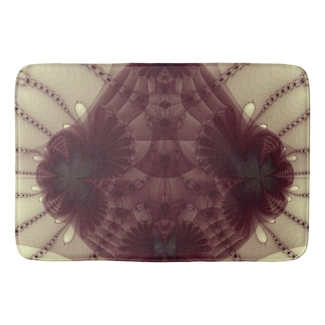 Bathmat Retro Merlot ivory abstract (Front)