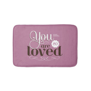 Bathmat Vintage Quote You Are So Loved Romantic