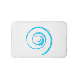 Bathmat with abstract sea shell twirl