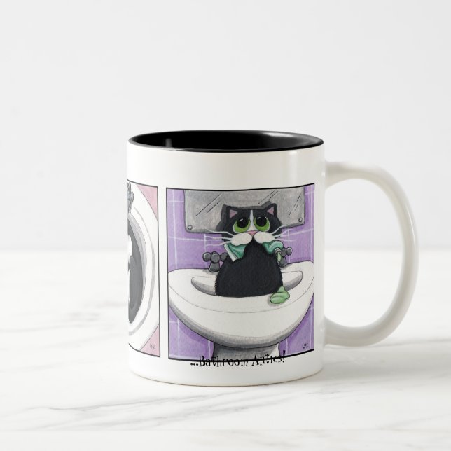 Bathroom Antics #2 - Cat Mug (Right)