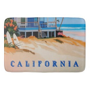 Bathroom beach theme  bath mat