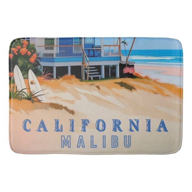 Bathroom beach theme  bath mat (Front)