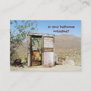 Bathroom Construction Vintage Business Cards