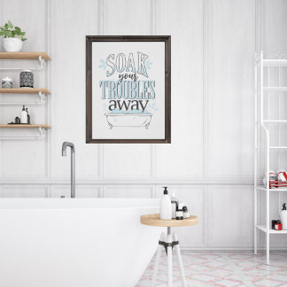 Bathroom Decor, Wall Art, Washroom Poster Design
