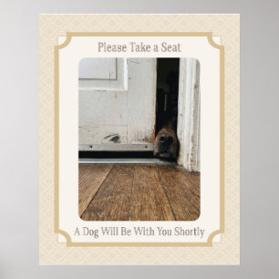 Bathroom Dog: Funny Poster for Dog Lovers