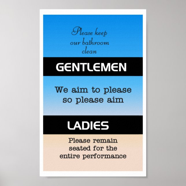 Bathroom Etiquette Poster (Front)