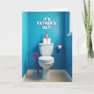 Bathroom Fathers Day Scene Card