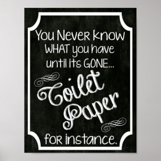 Bathroom Humour Chalkboard Sign