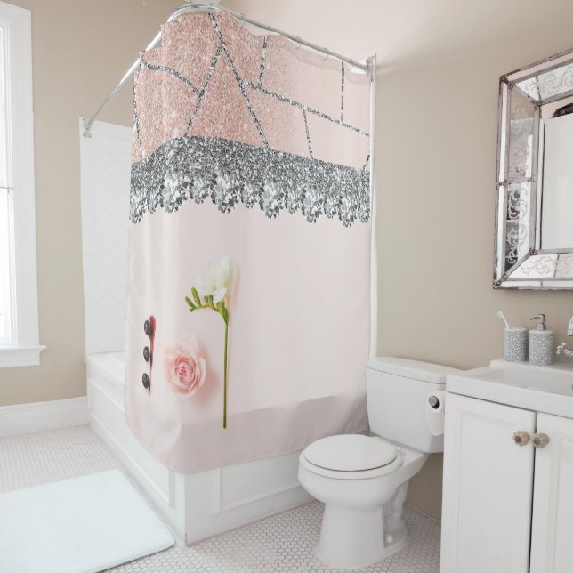 Bathroom Interior Design Home Black Glitter Marble (In Situ)