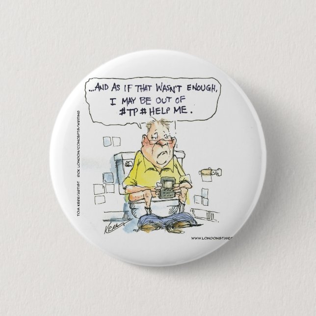 Bathroom Not 4 Social Networking Funny Tees & Gift 2 Inch Round Button (Front)