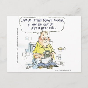 Bathroom Not 4 Social Networking Funny Tees & Gift Postcard