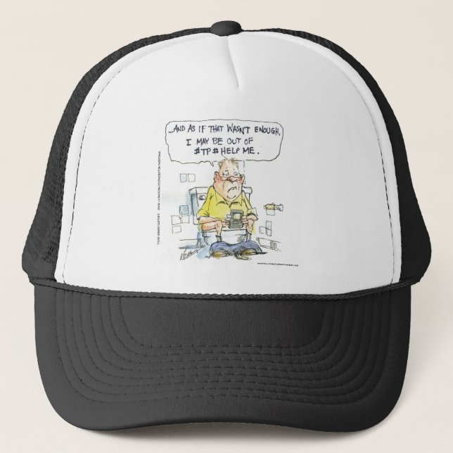 Bathroom Not 4 Social Networking Funny Tees & Gift Trucker Hat (Front)