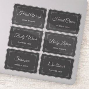 Bathroom Organisation Dispenser Labels Stickers