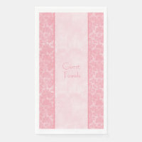 Bathroom Paper Guest Towels Pink Damask Party