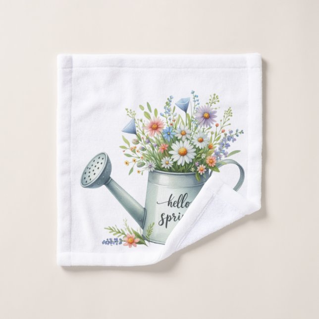 Bathroom Towel Set-Pastel Spring Bath Décor (Gant de toilette)