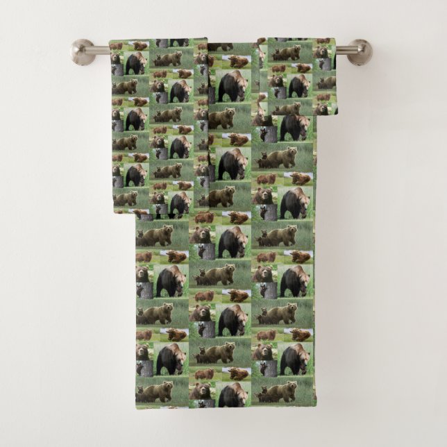 Bathroom Towel Sets Bears (Insitu)