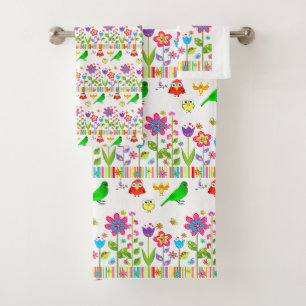 Bathroom Towel Sets Birds
