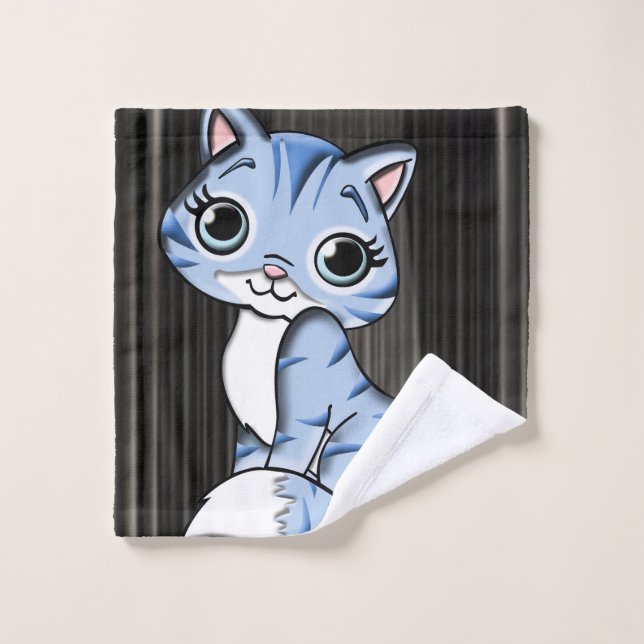 Bathroom Towel Sets Cat (Wash Cloth)