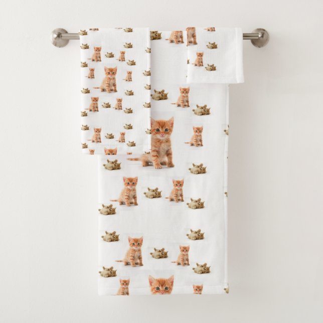 Bathroom Towel Sets Cats (Insitu)