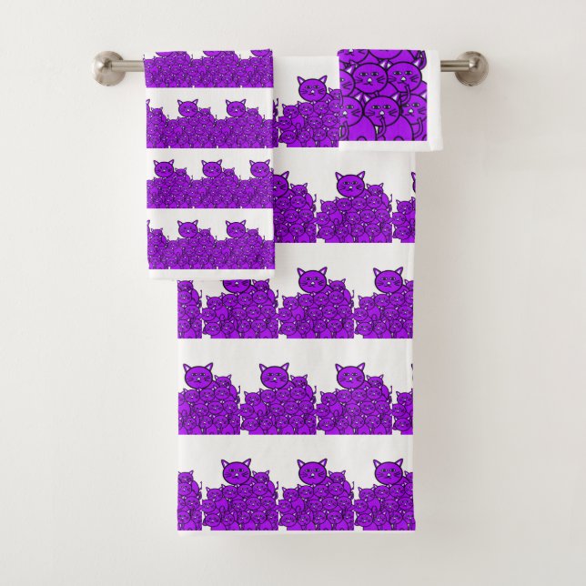 Bathroom Towel Sets Cats (Insitu)