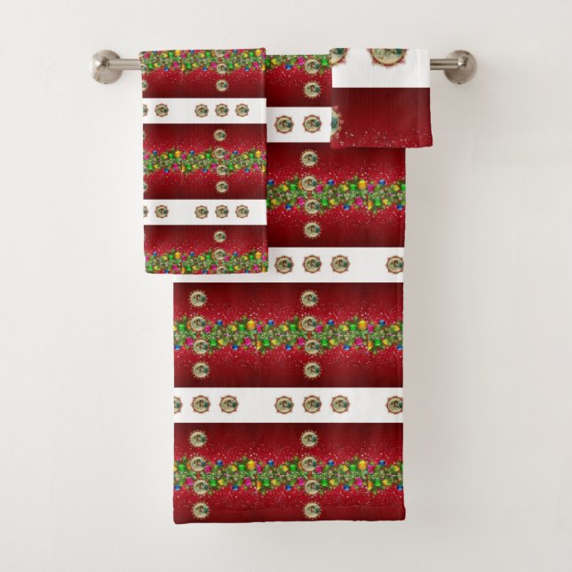 Bathroom Towel Sets Christmas (Insitu)