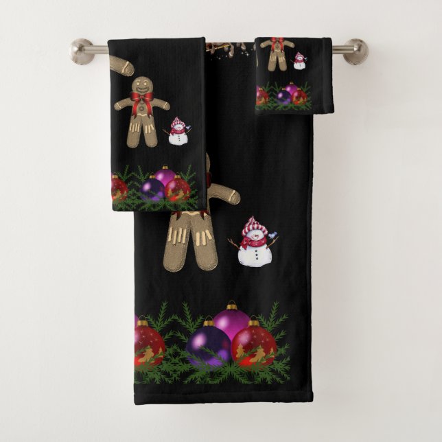 Bathroom Towel Sets Christmas (Insitu)