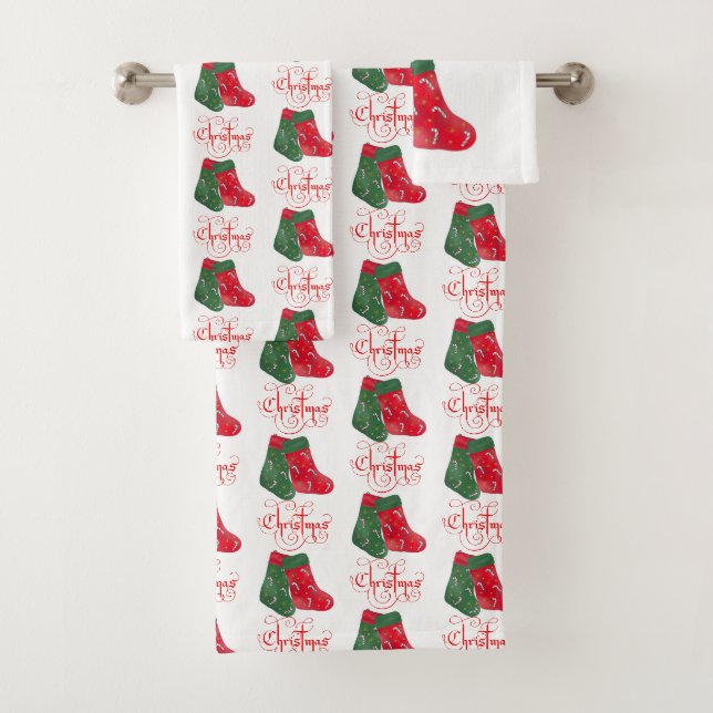 Bathroom Towel Sets Christmas (Insitu)