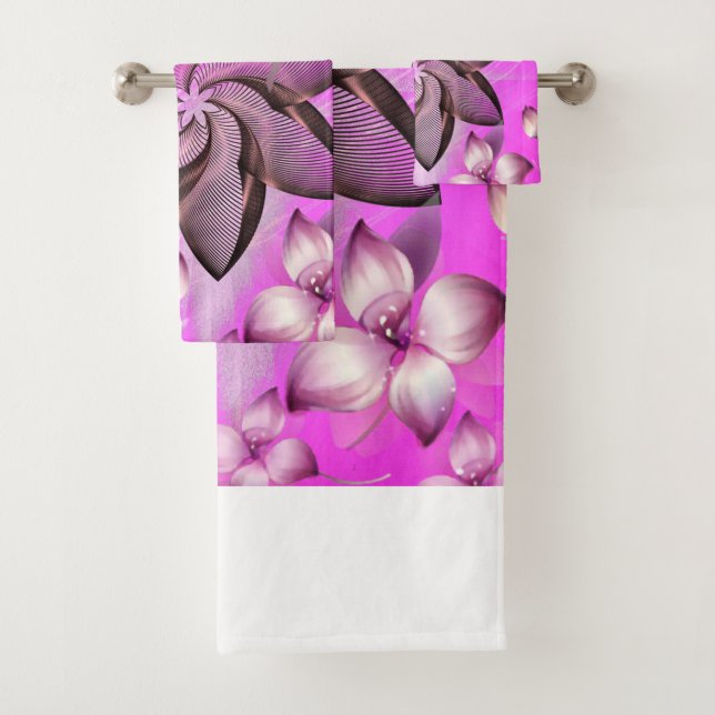 Bathroom Towel Sets Floral (Insitu)