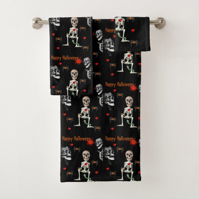 Bathroom Towel Sets Halloween (Insitu)