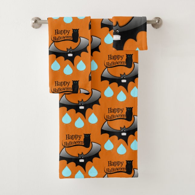 Bathroom Towel Sets Halloween (Insitu)