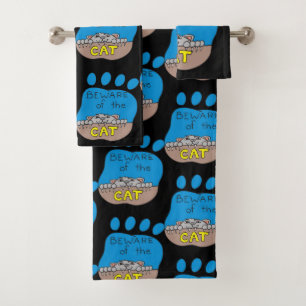 Bathroom Towel Sets Halloween, Cat