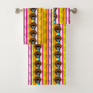 Bathroom Towel Sets Halloween, Spider