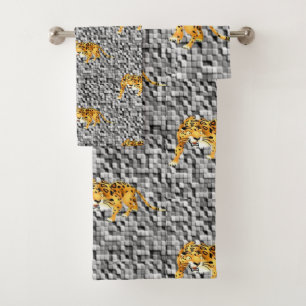 Bathroom Towel Sets Leopard