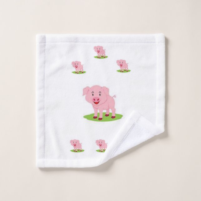 Bathroom Towel Sets Pig (Wash Cloth)