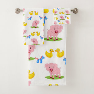 Bathroom Towel Sets Pig