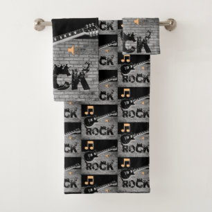 Bathroom Towel Sets Rock Music